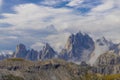 View from Tre Cime di Lavaredo peaks, Dolomiti Alps